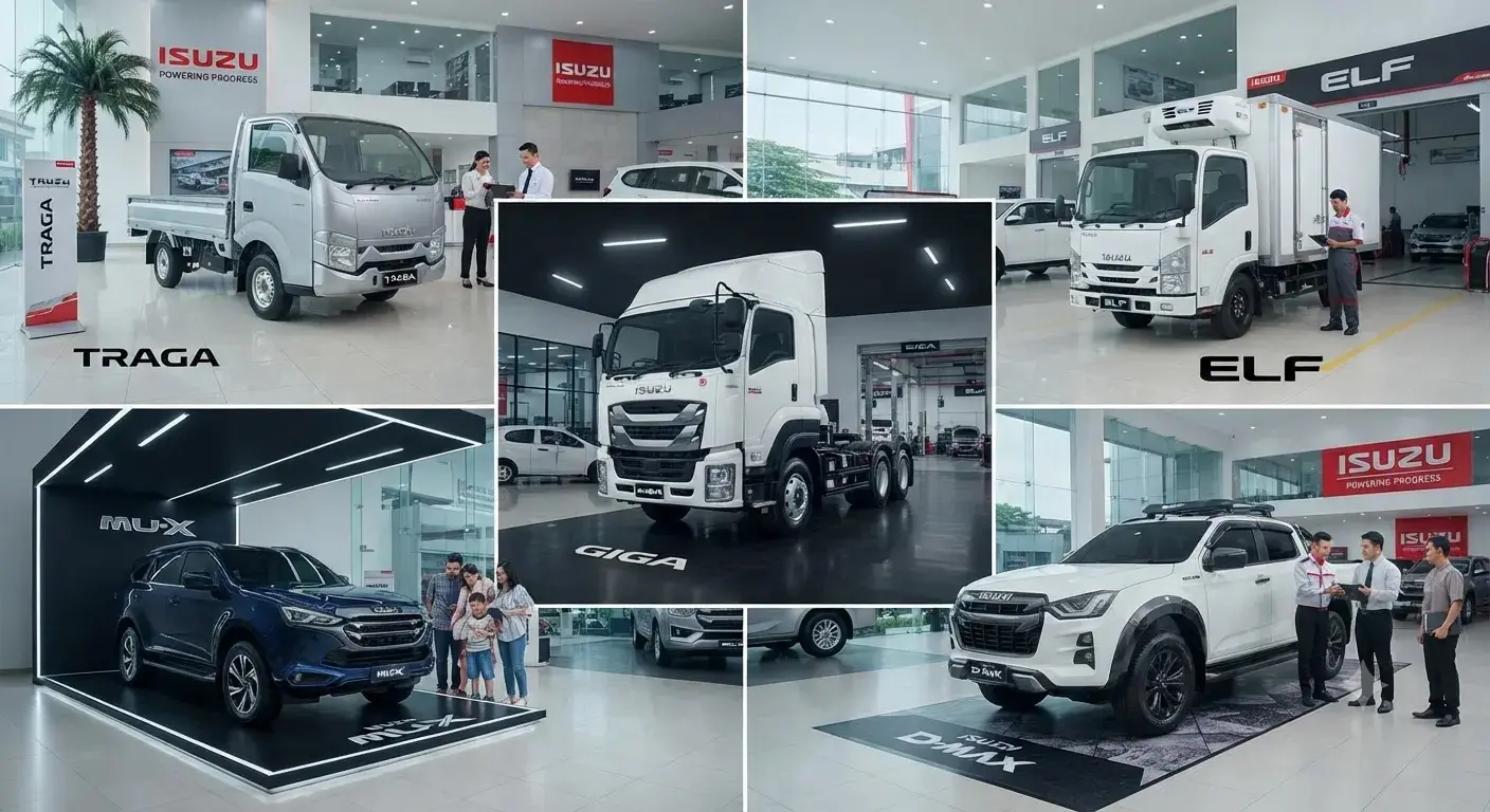 Kendaraan Isuzu Traga, ELF dan GIGA untuk kebutuhan bisnis